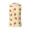 thumbnail image 6 of Lsque Strawberries Print Men's Cotton Blend Sleeveless Muscle Shirts (S-3XL)- Moisture Wicking, Odor Protection, UPF 30+,3X-Large, 6 of 8