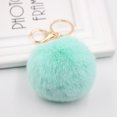 thumbnail image 1 of 8 Cm Colorido Piel Artificial Pompones Bola Llavero Coche Llavero Con Anilla Colgante Para Mujer Bolso Encanto ANGGREK Otros, 1 of 2