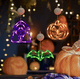 thumbnail image 5 of YZhouD Decoraciones de Halloween 1 pieza Calabaza naranja, Fantasma blanco, Murciélago morado Luces de ventana de Halloween con ventosa, Luces de Halloween a batería, Modo de desvanecimiento lento, 5 of 7
