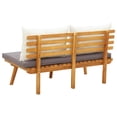 thumbnail image 4 of Bowery Hill Solid Acacia Wood Medium Durable Garden Bench in Natural, 4 of 14