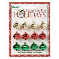 Mini Onion Shaped Ornaments .75" 12/Pkg-Red/Gold/Green