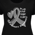 thumbnail image 4 of Inktastic Love, Care, Cure Parkinson's Awareness with Gray Ribbon Women's Plus Size T-Shirt, 4 of 5