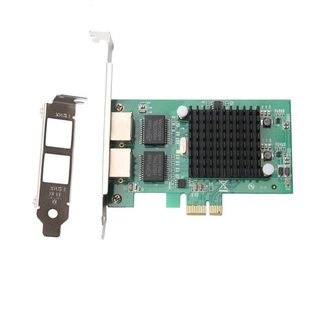 Tarjeta controladora de red Gigabit Ethernet PCI E 10/100/1000Mbps Rj45 X2 Tarjeta de interfaz de red de servidor dual de 2 puertos AweSitey EL011556-00