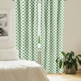 thumbnail image 2 of Ambesonne Irish Curtains, 4 Leaf Shamrock Dots, Pair of 28"x84", White Green, 2 of 5