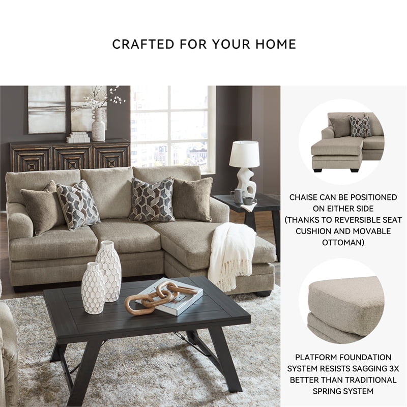 Signature Design by Ashley Stonemeade Taupe Sofa Chaise