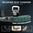 thumbnail image 5 of JONPONY Ergonomic Gaming Desk Chair - Adjustable PU Leather Swivel Racing Chair with Flip-up Armrests for Home Office and Entertainment, Perfect for Adults, Kids, and Gamers, Black Grey, 5 of 8