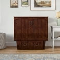 thumbnail image 6 of AFI Nantucket Twin Solid Wood Murphy Bed Chest with Mattress, Drawer & Charger, Walnut, 6 of 22