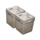thumbnail image 2 of 2 compartimentos apilables para organizar el refrigerador. Caja organizadora para la puerta lateral del refrigerador. Gris, 2 of 9