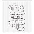 Quotes Decor Shower Curtain Set Do More Of What Makes You Happy