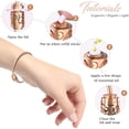 thumbnail image 6 of Essential Oil Diffuser Bracelet, Aromatherapy 316L Stainless Steel Adjustable Rose Gold Bracelet with 4PCS Refill Sticks, Retro Hollow Design Relaxation Bracelet Birthday Gift for Girls and Women, 6 of 8