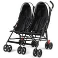 thumbnail image 3 of Topcobe Foldable Twin Baby Double Stroller Ultralight Umbrella Kids Stroller, Toddler Stroller, Baby Wagon-Black, 3 of 8