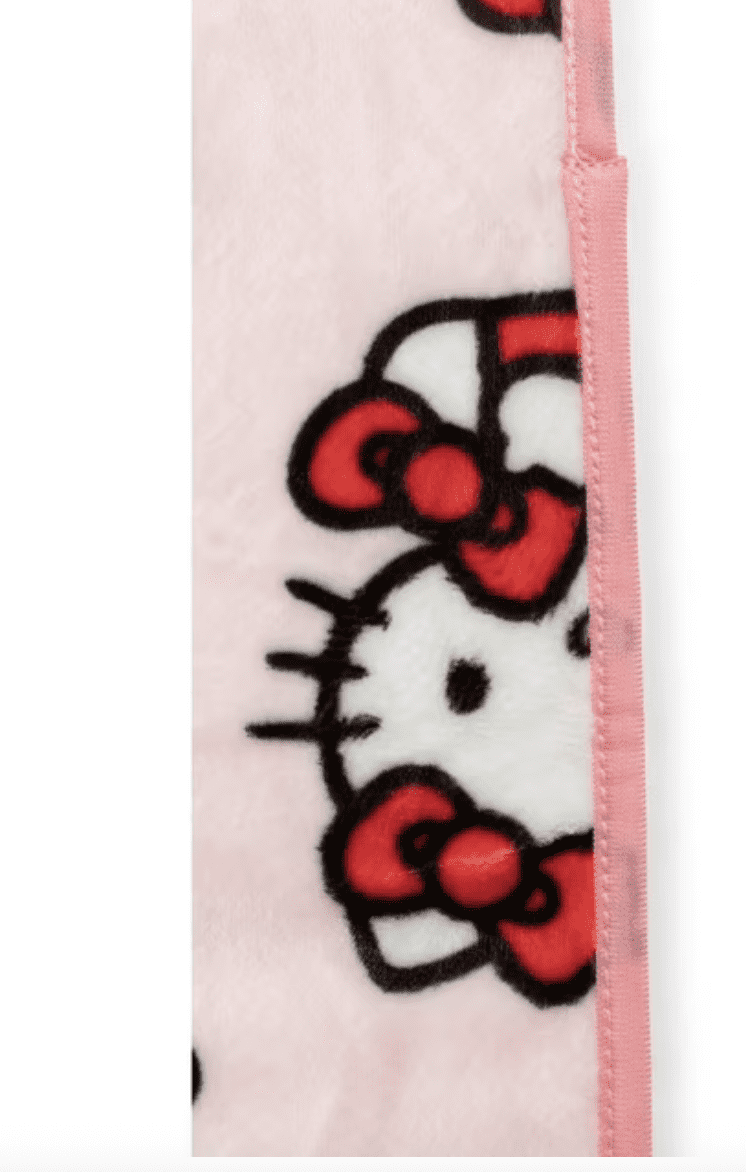 Hello Kitty Shaped Pillow And Throw Set, Pink