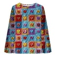 thumbnail image 6 of Rainbow Love Heart Womens Crewneck Sweatshirt Pullover Long Sleeve Shirts Tops Casual Tops Comfy Fall Fashion Outfits Winter Clothes 2025, 6 of 7