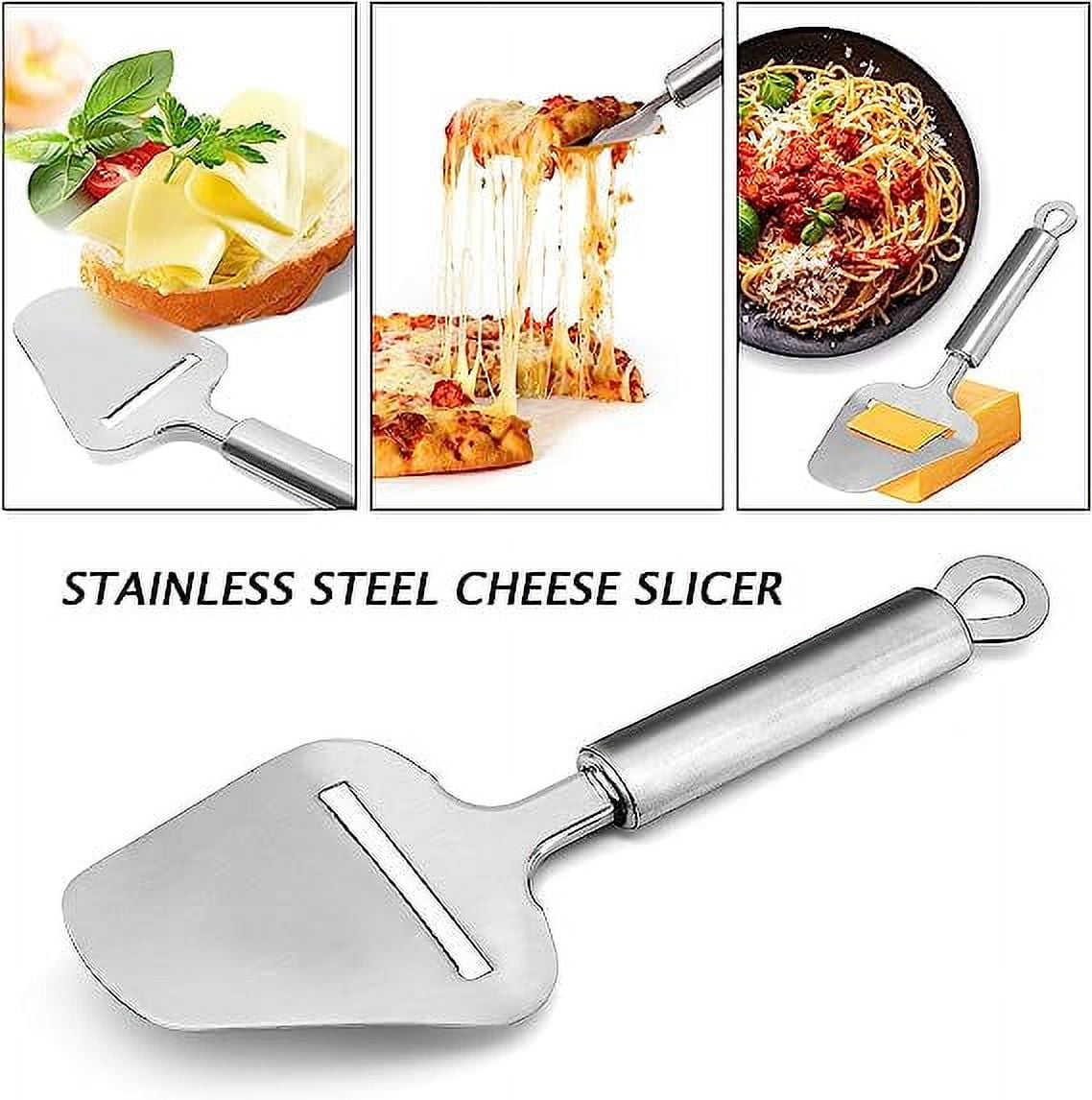 Protoiya Stainless Steel Cheese Slicer,Adjustable Cheese Shaver,for Cheddar, Gruyere, Raclette, Mozzarella Cheese Block,Thick and Thin Slicer, Cheese