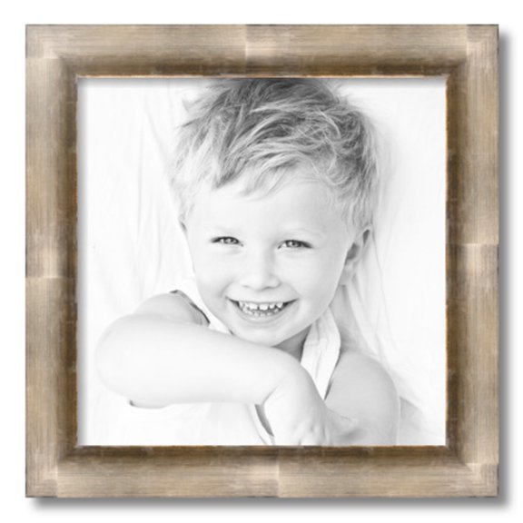 ArtToFrames 16" x 16" Antique Silver Picture Frame, 16x16 inch Silver Wood Poster Frame (WOM-4944), 2 Pack