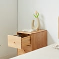 thumbnail image 3 of Solid Oak Bedside Table Storage Cabinet for Living Room - Free-Standing Corner Cabinets Storage Table, 3 of 9