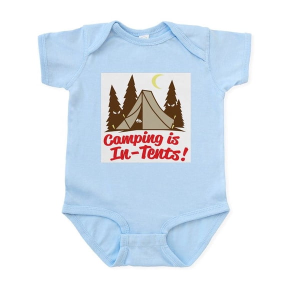 CafePress - Camping Is In Tents Infant Bodysuit - Baby Light Bodysuit, Size Newborn - 24 Months