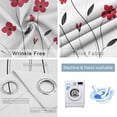 thumbnail image 6 of Blackout Curtains for Bedroom, Red Spring Floral Room Darkening Window Drapes for Living Room, Pastoral Summer Botanical Elegant Thermal Insulated Grommet Curtains, 42x84 inch, 2 Panels, 6 of 9