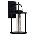 thumbnail image 1 of CWI Lighting Greenwood LED Outdoor Black Wall Lantern, 1 of 4