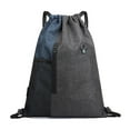thumbnail image 1 of Sac à Dos à Cordon Sac de Sport avec Trou pour Écouteurs Fermeture Éclair et Poche en Filet pour Femmes Hommes, 1 of 5