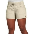 thumbnail image 1 of aidice Plus Size Womens Shorts Cotton Linen Lightweight Fitting Drawstring Side Split Solid Color Shorts, 1 of 7