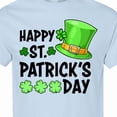 thumbnail image 4 of Inktastic Happy St. Patrick's Day Green Hat and Clovers T-Shirt, 4 of 5