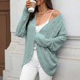 thumbnail image 2 of Gyexs Womens Fuzzy Sweaters Cardigan V-Neck Button Down Oversized Sweater Casual 2025 Fall Winter Tops (Green, Size XL), 2 of 9