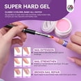 thumbnail image 5 of SAVILAND Builder Hard Gel Kit with Nail Drill - 3Pcs Hard Gel(VE&VB5&Kerain) Clear Pink Nudes Builder Nail Gel with Nail Brush Nail Strengthener Gel for Nail Extension Shaping DIY, 5 of 8