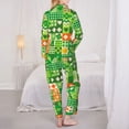 thumbnail image 6 of Goofa St Patrick's Day6 Printed Women’s 2 Piece Pajama Set Super,Pajamas Women's Long Sleeve Sleepwear Soft Button Down Loungewear Pjs Lounge Set Nightwear-Medium, 6 of 9