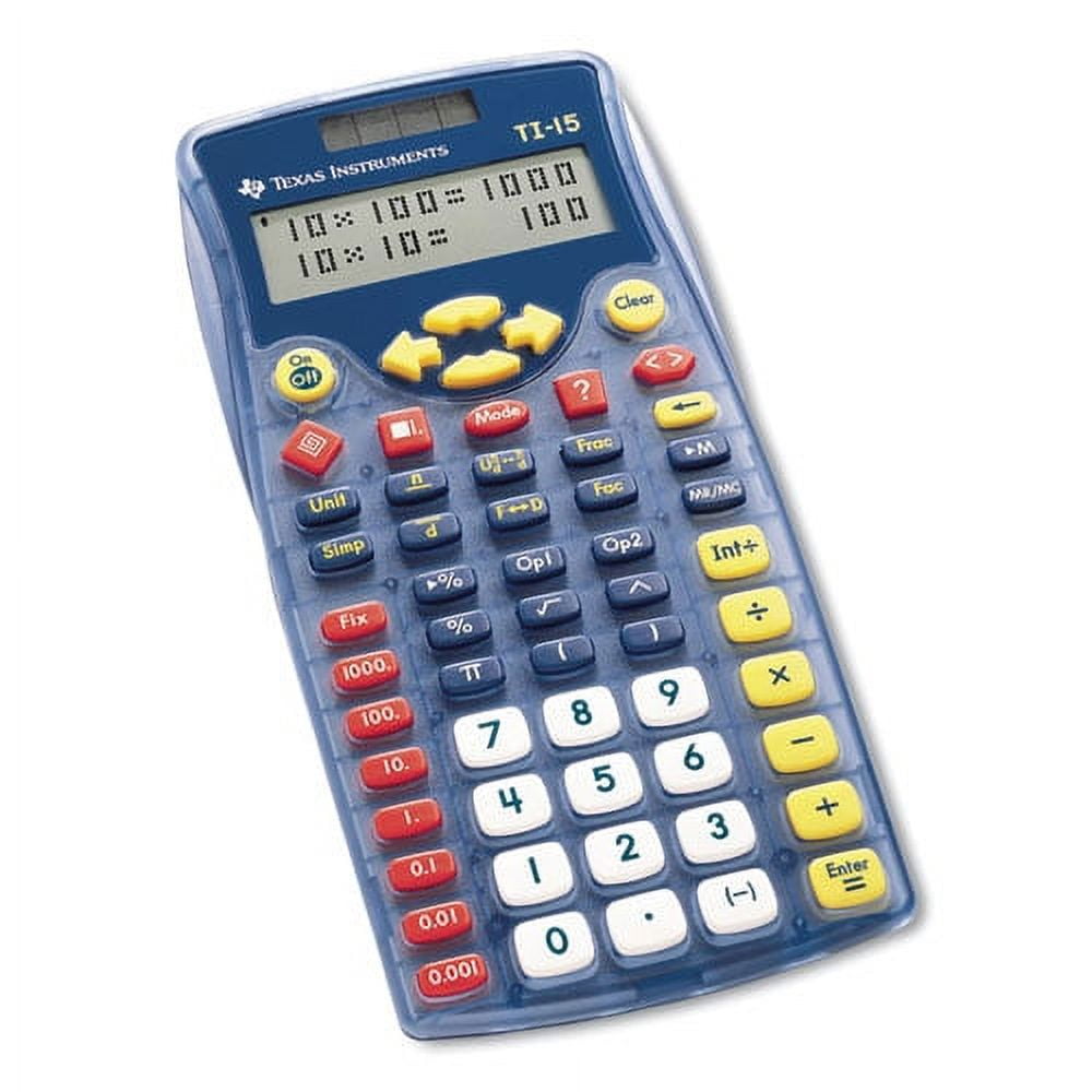 TI-15 Explorer Elementary Calculator, 11-Digit LCD | Bundle of 2 Each