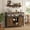 Brown and Black, variant on LEDREM Buffet Cabinet, Coffee Bar Storage with 2 Sliding Barn Doors & Adjustable Shelves, 39.4 Inch Sideboard for Living Room, Rustic White & Brown