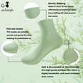 thumbnail image 6 of SERISIMPLE Kids Bamboo Thin Quarter Ankle Boys and Girls Socks Stretch Cuffs 5 Pairs (Light Green, Medium), 6 of 6