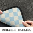 thumbnail image 6 of Light Blue and Cream Checkered Pattern Door Rugs,Washable Non Slip Door Mats Indoor,Decorative Door Mats,Entry Mat Indoor for Entrance,Bedroom,Kitchen,Bathroom,30"x17", 6 of 6