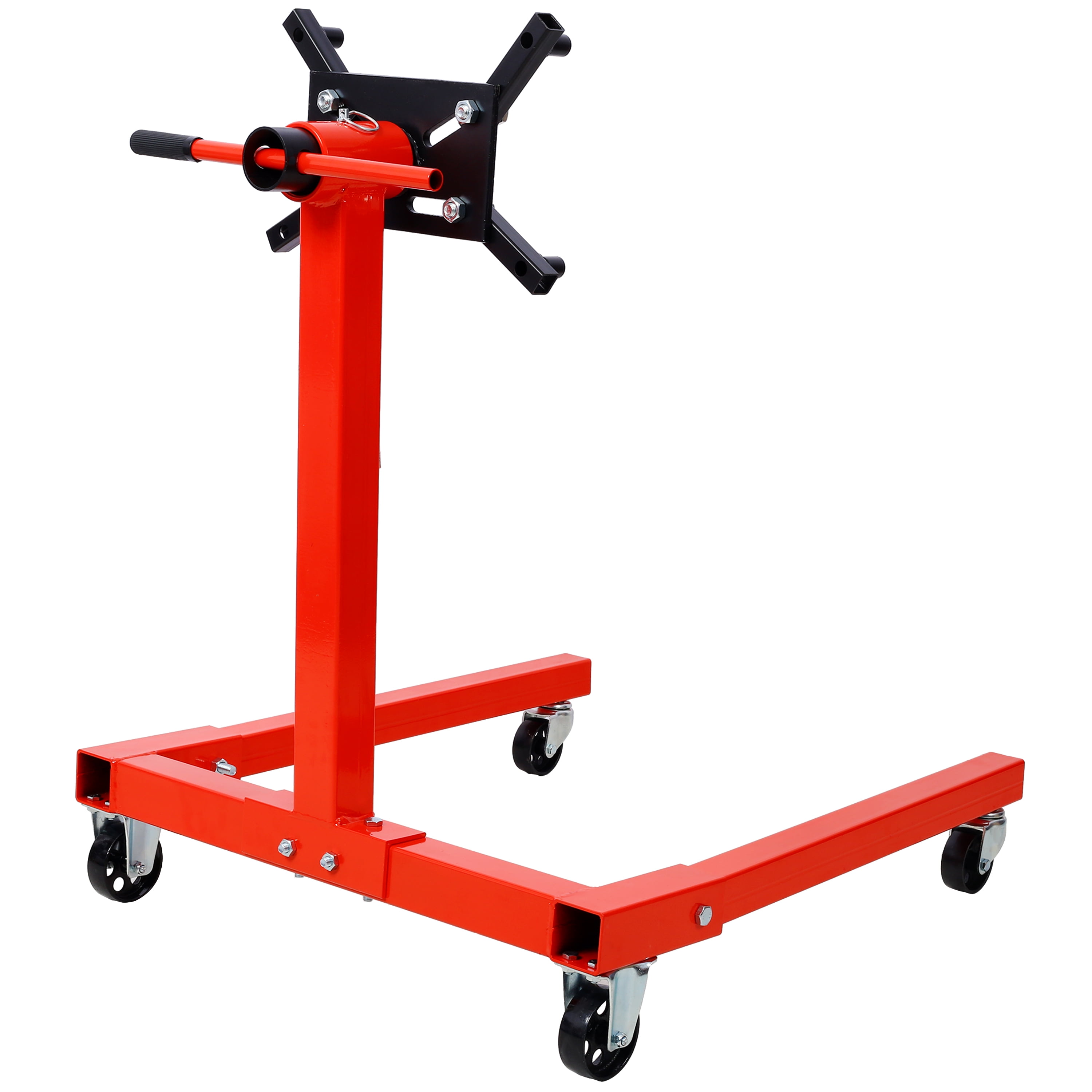 Acpouw Engine Stand, 1500 LBS Motor Stand with 4 Wheels, 360 Degree Rotating Head & 4 Adjustable Arms,Metal Engine Holder for Garage, Auto Repair, Red
