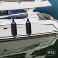 thumbnail image 2 of Flkoendmall 4 Black 5.5"x20" Ribbed Marine Boat Fenders Boat Bumper Dock Shield Protection, 2 of 14
