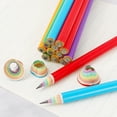 thumbnail image 5 of 12PC Rainbow Paper Pencils & 3PC Long Point Pencil Sharpeners, Cute Colored Paper Pencils for people, Portable Fun Pencil Set for  office Supplies, 5 of 6