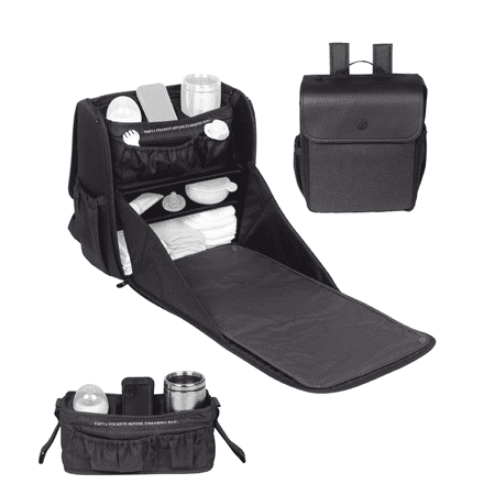 LulyBoo Changing Station Included Backpack Diaper Bag, Black