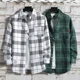 thumbnail image 2 of Camisa de manga larga a cuadros finos 2021 para hombre, camisa holgada de estilo coreano a la moda, ropa de trabajo informal para hombre, 2 of 4