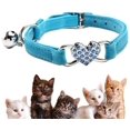 thumbnail image 1 of Cats Collar with Bell Soft Velvet Adjustable Fits Most Cats 1pcs, 1 of 1