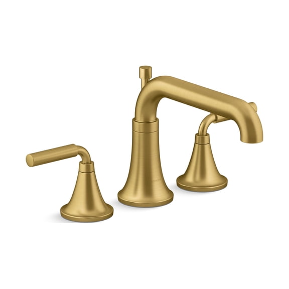 Kohler K-T26440-4 Tone Deck Mounted Roman Tub Filler - Vibrant Brushed Moderne Brass
