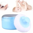 thumbnail image 2 of Beauos Blue Talcum Powder Container, Soft Powder Puff Transparent Lid, One-Hand Makeup Tools, Soft Touch for All, Leak-Proof Travel Case, 1 Pack, 2 of 8