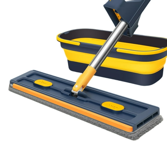 Plus Large Flat Mop,360 Rotation Flat Mop With Bucket With 2 Microfiber Pads,for Tile,Hardwood,Window Wet And Dry