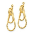 thumbnail image 2 of 14k Polished Double Teardrop T581J, 2 of 3