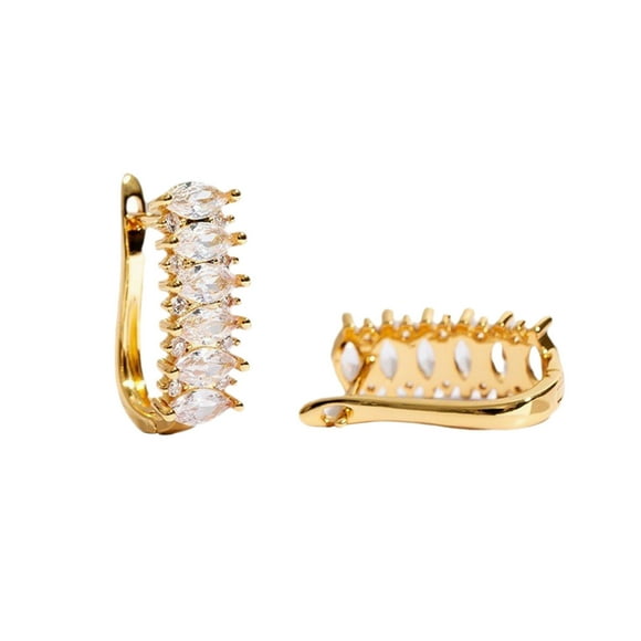 Riforla Gold Full Zircon Hoop Earrings for Women Gold Silver Jewelry Birthday Valentines Day for Her Teenage Girl Womens Jewelry Gold