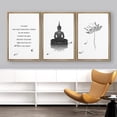 thumbnail image 3 of IDEA4WALL Framed Canvas Print Wall Art Set Buddha Lotus Motivational Saying Typography Nature Cultural Modern Art Contemporary Decorative for Living Room, Bedroom, Office - 16"x24"x3 Natural, 3 of 5