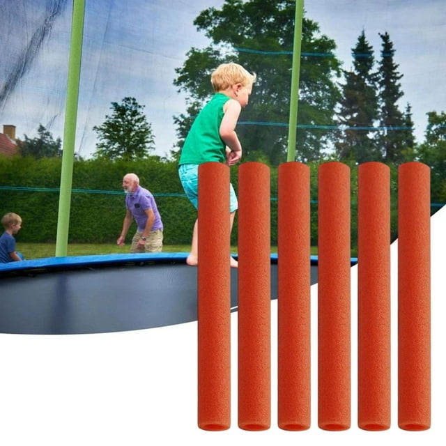 6 Fundas de espuma para poste shamjiam Naranja 40cm 25mm Mangas de poste de trampolín