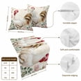 Cal King Size Rooster Chicken Bed Runner Set 102 x 20 inch Pink Rose ...