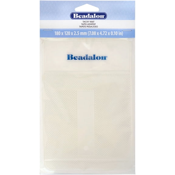 Beadalon Tacky Bead Mat, Large 7 x 4.72 Clear