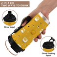 thumbnail image 4 of 500ml Stainless Steel Coffee Mug with Portable Black Strap Vacuum Insulated Ceramic Coated Coffee Tumbler Honey Jars and Bees Pattern, 4 of 8