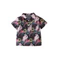 thumbnail image 1 of Kids Easter Rabbit Print Collar Button Shirt Tops Toddler Boy Summer Short Sleeve Polo T-Shirts, 1 of 6